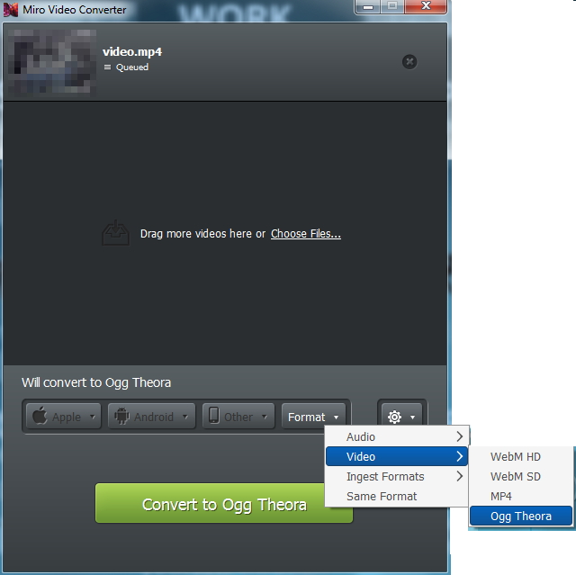 Kódovanie Ogg Videa